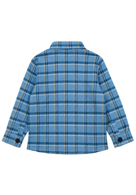 Camicia neonato azzurra in cotone DANIELE ALESSANDRINI | 00130/ANAZZURRO