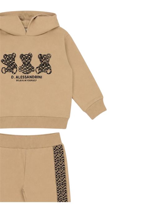 Completo neonato beige in cotone DANIELE ALESSANDRINI | 00145/ANBEIGE