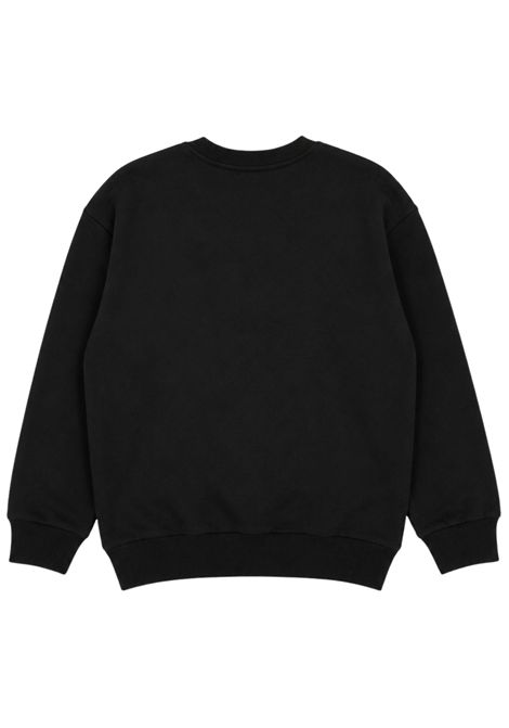 Black cotton sweatshirt for children DANIELE ALESSANDRINI | 00178/ANNERO