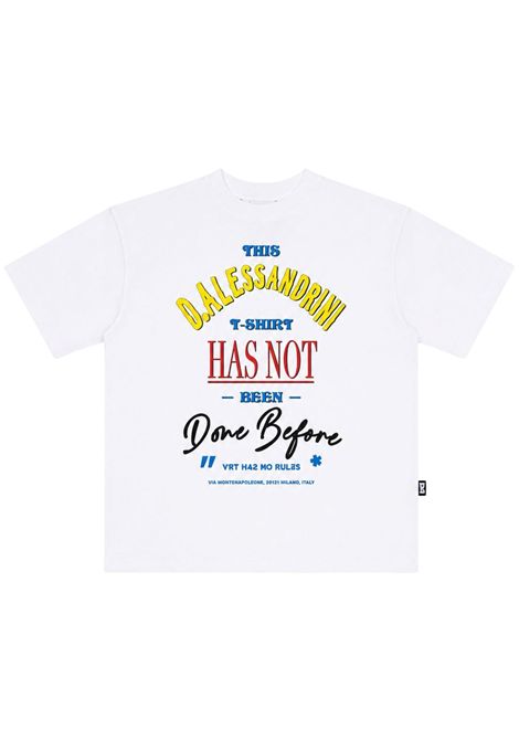 White cotton T-shirt for children DANIELE ALESSANDRINI | 00183/ANBIANCO