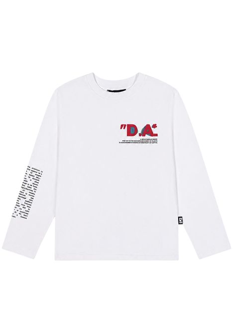 T-shirt bambino bianca in cotone DANIELE ALESSANDRINI | 00187/ANBIANCO