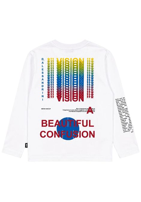 T-shirt bambino bianca in cotone DANIELE ALESSANDRINI | 00187/ANBIANCO