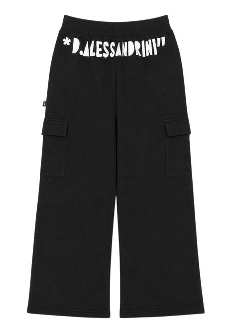 Black cotton trousers for children DANIELE ALESSANDRINI | 00214/ANNERO