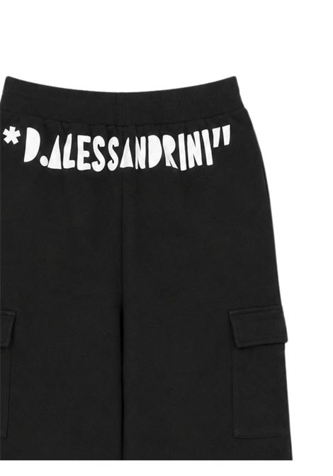 Black cotton trousers for children DANIELE ALESSANDRINI | 00214/ANNERO
