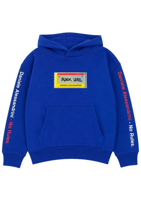 Blue cotton sweatshirt for children DANIELE ALESSANDRINI | 00235/ANBLU