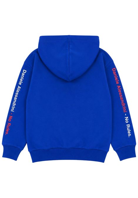 Blue cotton sweatshirt for children DANIELE ALESSANDRINI | 00235/ANBLU