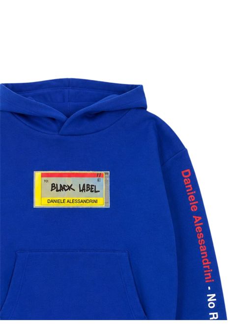 Blue cotton sweatshirt for children DANIELE ALESSANDRINI | 00235/ANBLU