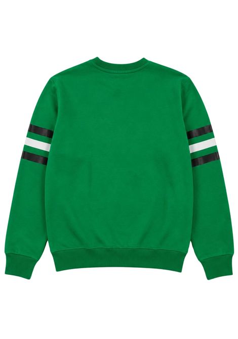 Green cotton sweatshirt for children DANIELE ALESSANDRINI | 00257/ANVERDE