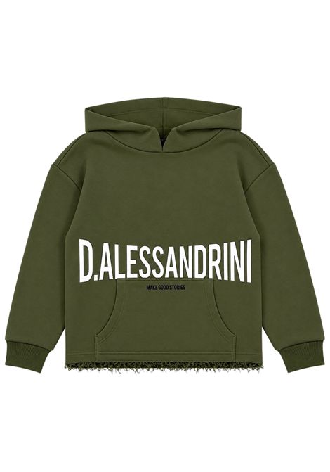 Green cotton sweatshirt for children DANIELE ALESSANDRINI | 1231F00246/ANVERDE