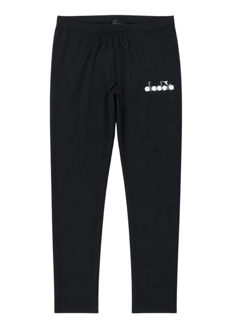 Leggins bambina nero in cotone DIADORA | F3DIJGLG121/DEBNERO