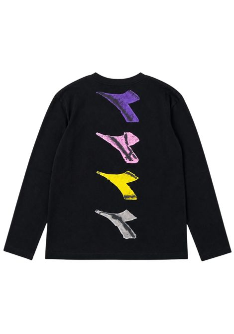 Black cotton T-shirt for girls DIADORA | F3DIJGTH152/DEBNERO