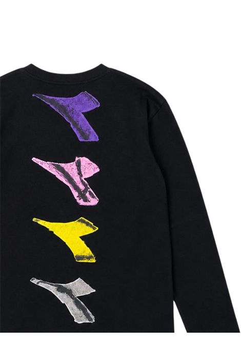 Black cotton T-shirt for girls DIADORA | F3DIJGTH152/DEBNERO