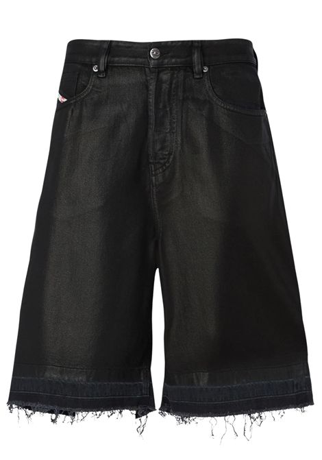 Bermuda unisex nero in cotone denim DIESEL | J02351/ANNERO