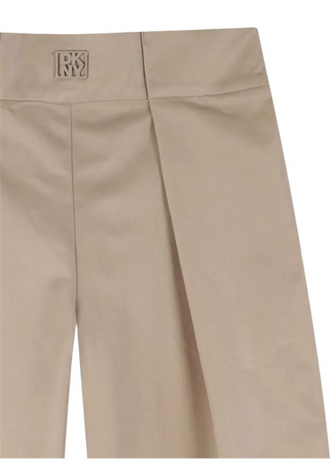 Pantalone bambina beige in cotone DKNY | D62362/SUBEIGE