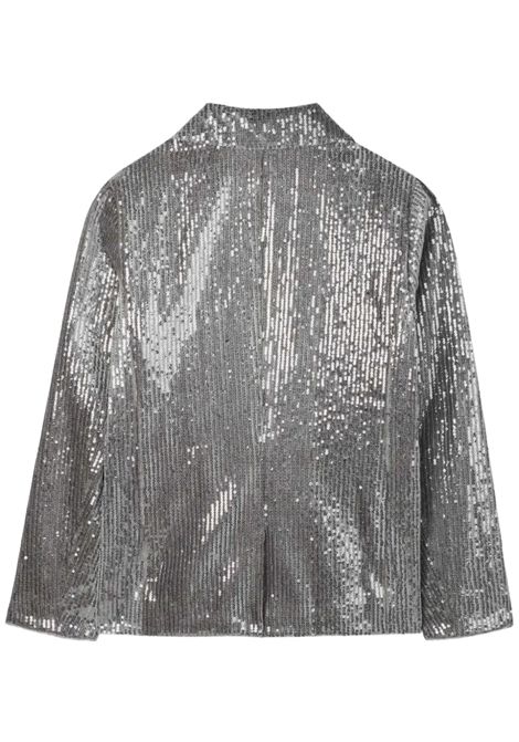 Giacca bambina argento in paillettes DKNY | D62375/SUARGENTO