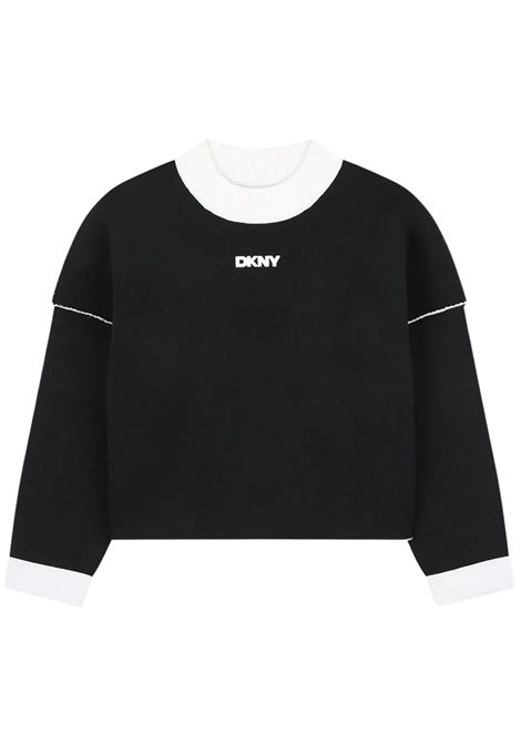 Maglia bambina nera reversibile DKNY | D62379/SUNERO