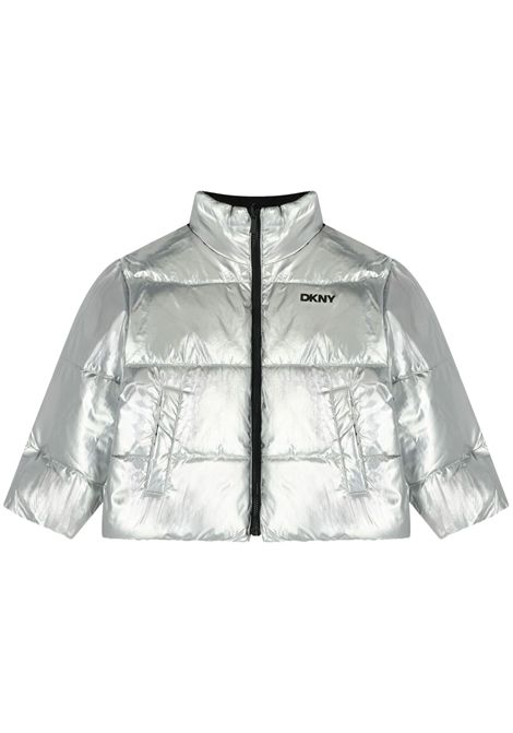Giubbino bambina argento reversibile DKNY | D62381/SUARGENTO
