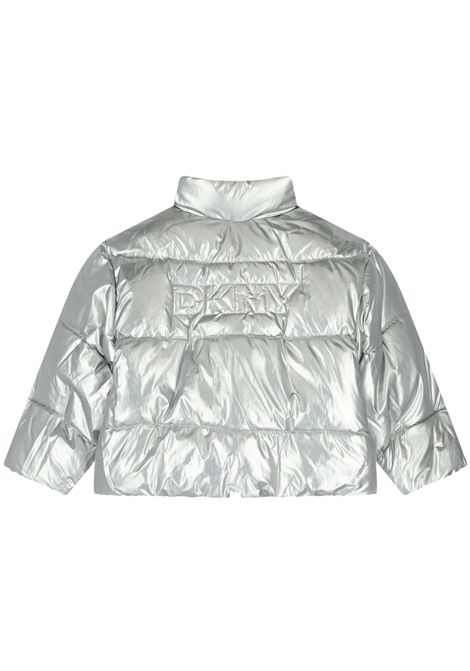 Giubbino bambina argento reversibile DKNY | D62381/SUARGENTO