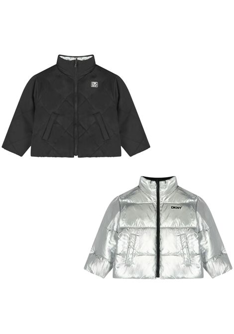 Giubbino bambina argento reversibile DKNY | D62381/SUARGENTO