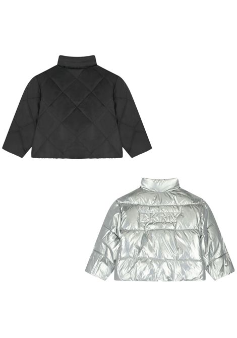 Giubbino bambina argento reversibile DKNY | D62381/SUARGENTO