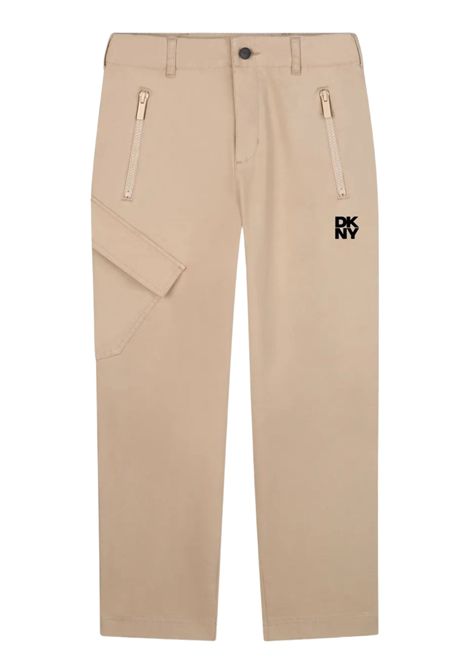 Unisex beige cotton trousers DKNY | D62426/SUBEIGE