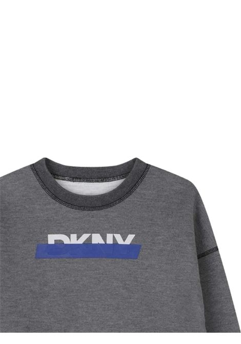 Felpa bambino grigia reversibile DKNY | D62429/SUGRIGIO