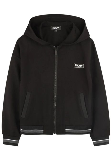 Felpa unisex nera in cotone DKNY | D62430/SUNERO