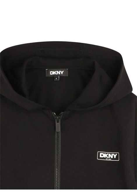Felpa unisex nera in cotone DKNY | D62430/SUNERO