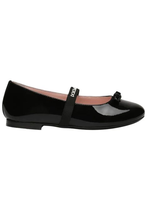 Ballerine bambina nere con fiocco DOLCE E GABBANA | D11294/PIANERO