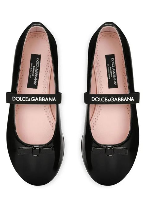 Ballerine bambina nere con fiocco DOLCE E GABBANA | D11294/PIANERO