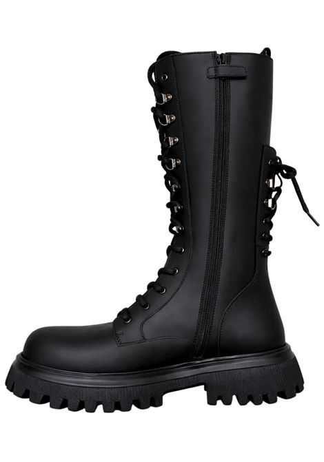 Anfibio bambina nero in pelle DOLCE E GABBANA | D11342/MANERO