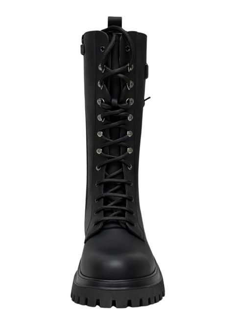 Anfibio bambina nero in pelle DOLCE E GABBANA | D11342/MANERO