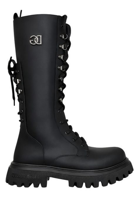 Black leather amphibian for girls DOLCE E GABBANA | D11342/PIANERO