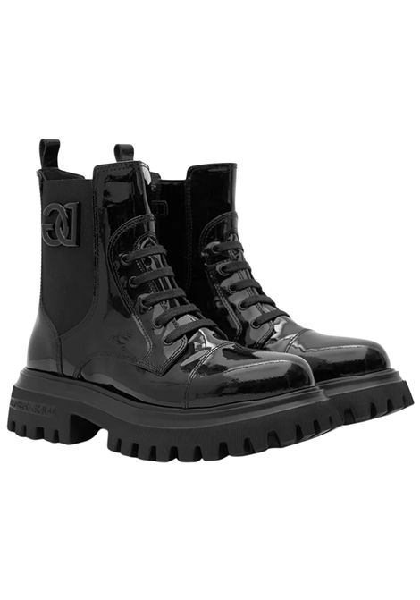 Black leather amphibian for girls DOLCE E GABBANA | D11360/PIANERO