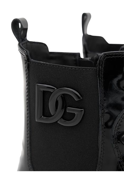 Black leather amphibian for girls DOLCE E GABBANA | D11360/PIANERO