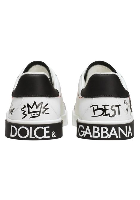 Unisex white leather shoes DOLCE E GABBANA | DA5212/PIABIANCO