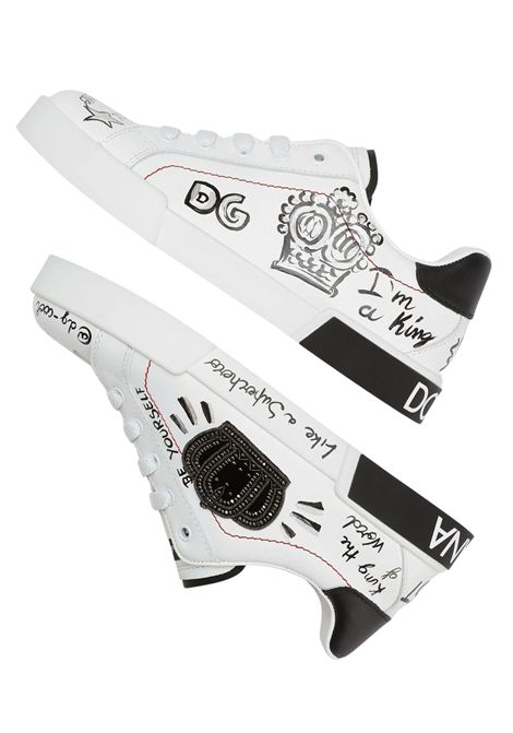 Unisex white leather shoes DOLCE E GABBANA | DA5212/PIABIANCO
