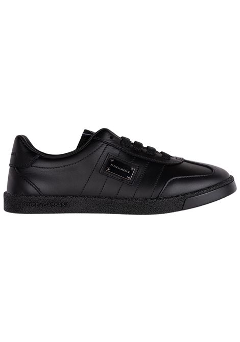 Black leather children's shoes DOLCE E GABBANA | DA5300/PIANERO