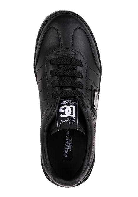 Black leather children's shoes DOLCE E GABBANA | DA5300/PIANERO