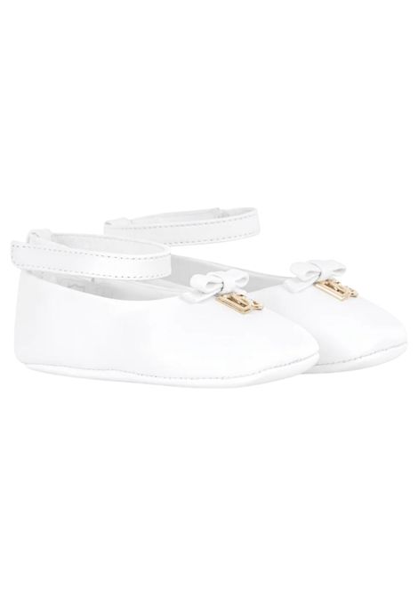 Ballerine neonata bianche in pelle DOLCE E GABBANA | DK0065/PIABIANCO