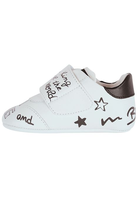 Scarpe neonato bianche in pelle DOLCE E GABBANA | DK0117/PIABIANCO