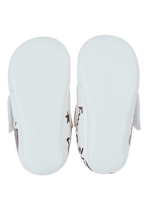 Scarpe neonato bianche in pelle DOLCE E GABBANA | DK0117/PIABIANCO