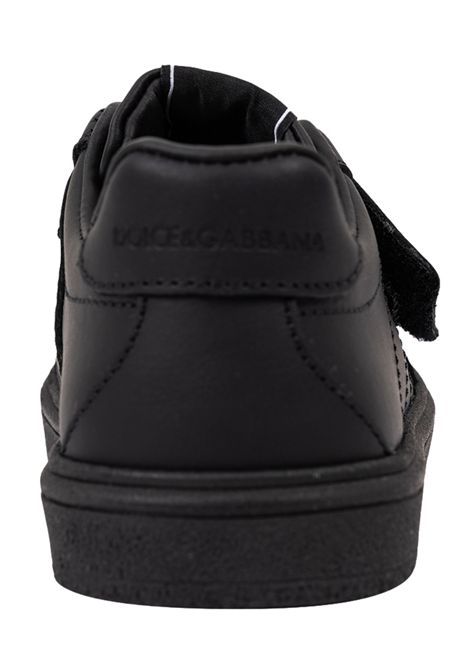Scarpe bambino nere in pelle DOLCE E GABBANA | DN0228/PIANERO