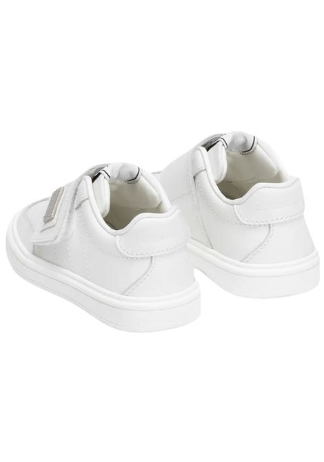 Scarpe bambino bianche in pelle DOLCE E GABBANA | DN02288/PIABIANCO