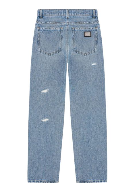 Light blue cotton jeans for children DOLCE E GABBANA | GL42F44/MADENIM