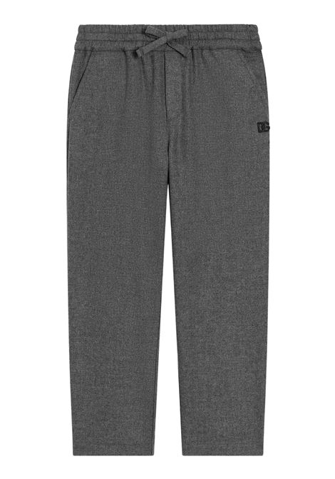 Pantalone bambino grigio in lana DOLCE E GABBANA | GL45P02/MAGRIGIO
