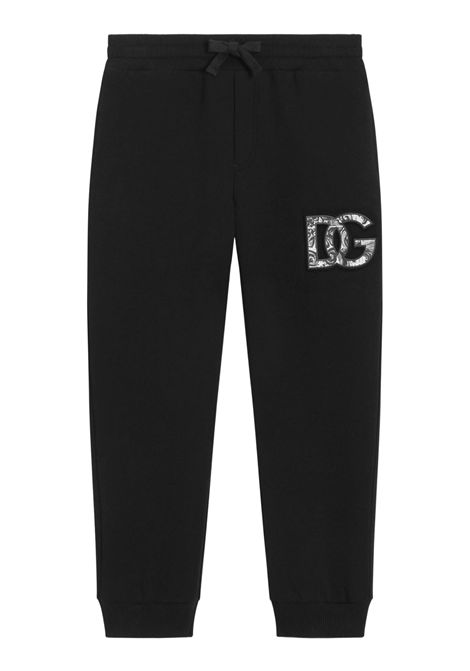 Pantalone bambino nero in cotone DOLCE E GABBANA | GL4JPIG/MANERO