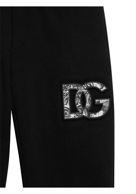 Pantalone bambino nero in cotone DOLCE E GABBANA | GL4JPIG/MANERO