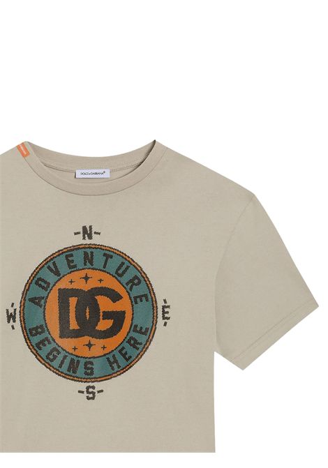 Beige cotton T-shirt for children DOLCE E GABBANA | GL4JTHV/MABEIGE