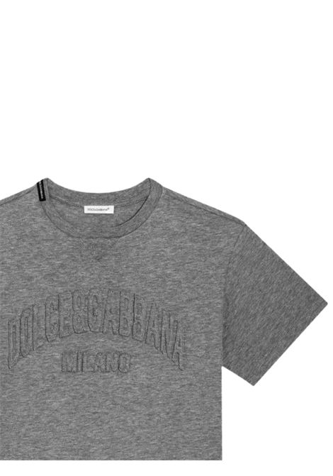 T-shirt bambino grigia in cotone DOLCE E GABBANA | GL4JTIR/MAGRIGIO